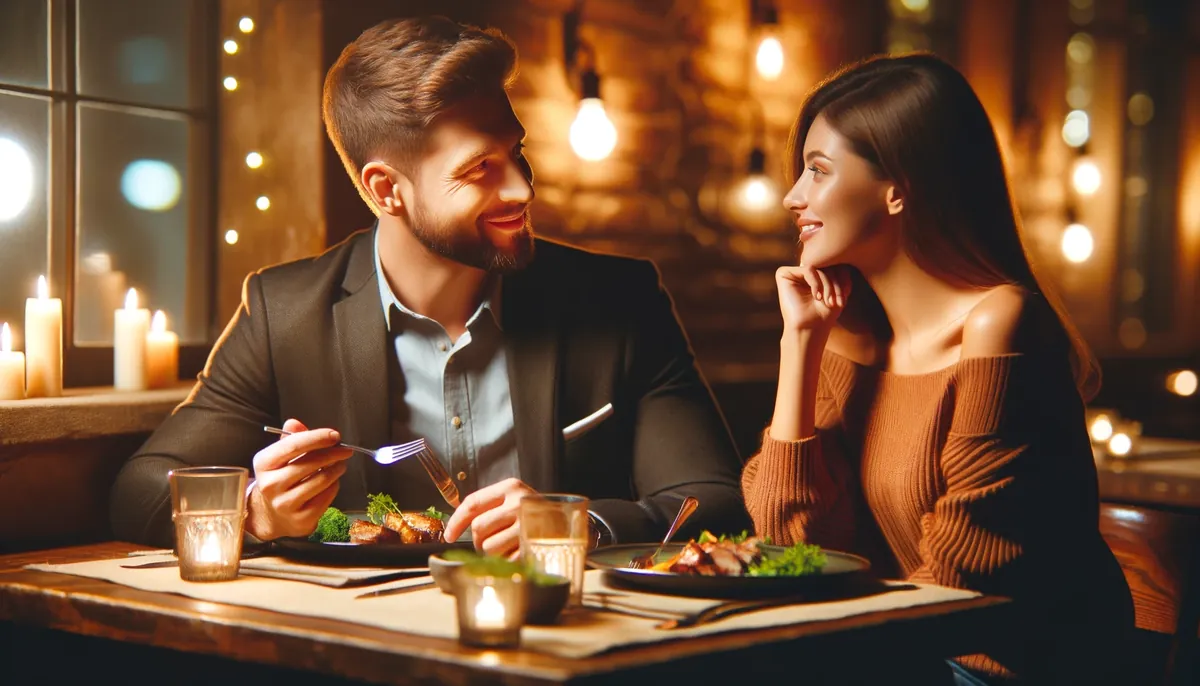 casal mostrando sinais de que ela está interessada em você.